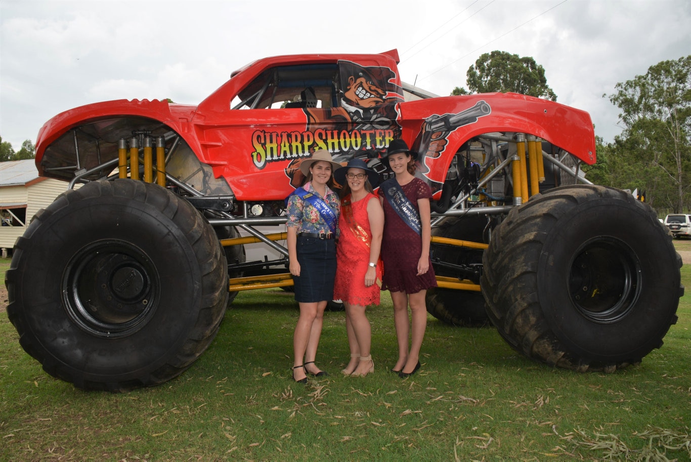 Crows Nest Miss Showgirl Bethany Campbell, Oakey Miss Showgirl Louise Byers and Goombungee Miss ShowgirlTomika Pickering at the 71st annual Cooyar Show. Picture: Kate McCormack