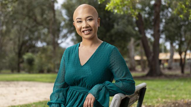 Alisi Jack Kaufusi, 28, was diagnosed with stage 3 ovarian cancer at age 24. Picture: Mark Cranitch