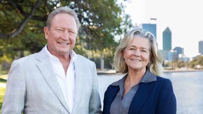 Andrew 'Twiggy' Forrest and Nicola Forrest.