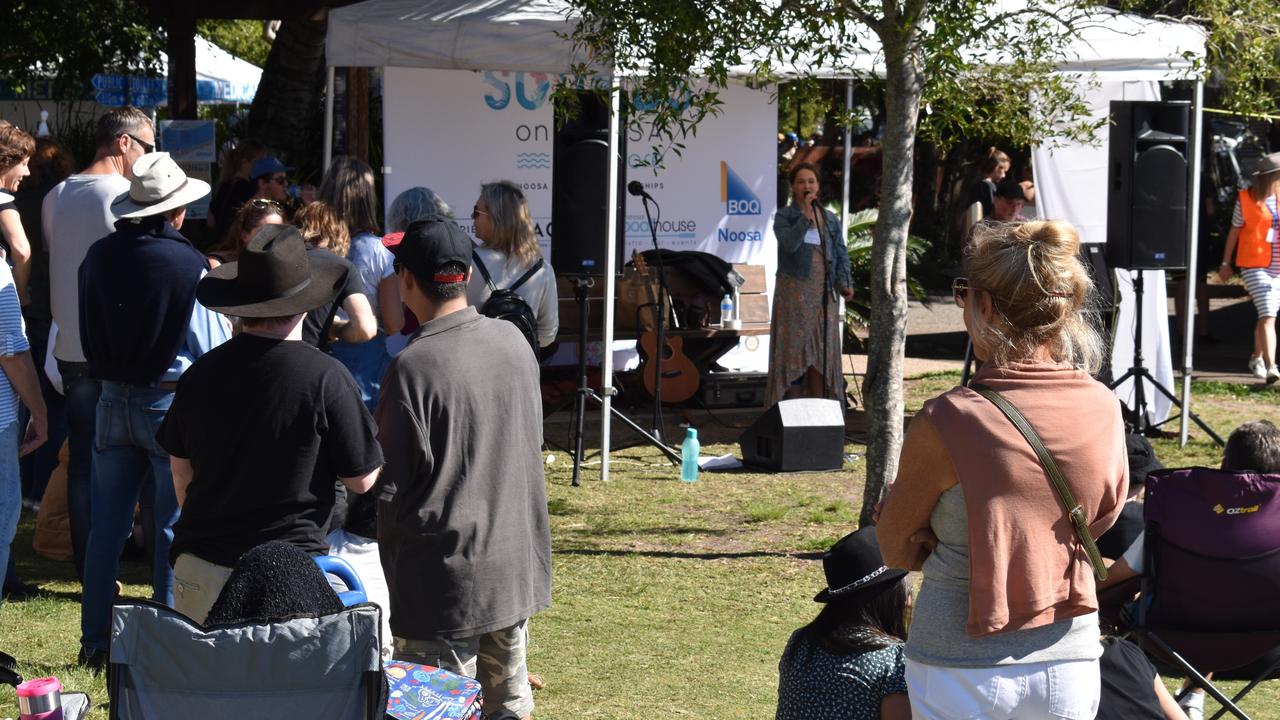 The crowd watches on at the 2021 Noosa Come Together Festival.