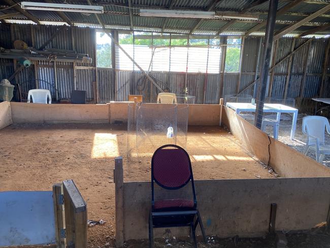 The alleged cockfighting pit. Picture: RSPCA