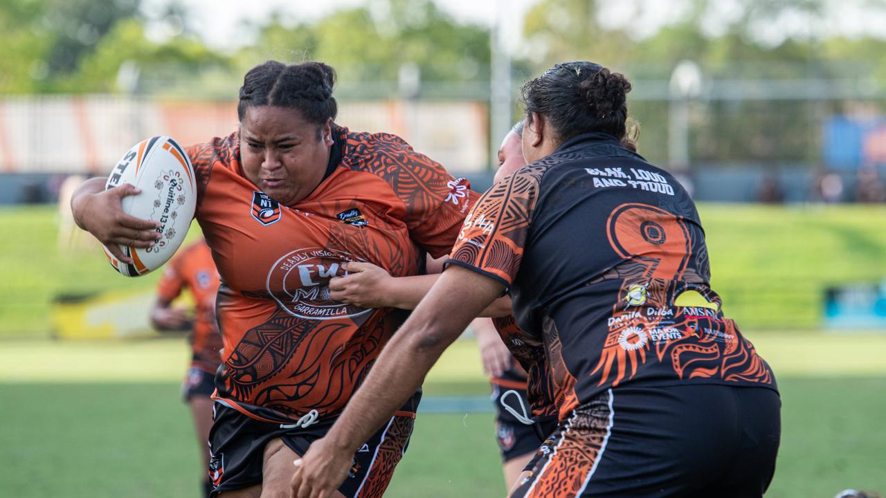 Lucy Aigea at the 2024 Deadly Cup Carnival between the Indigenous All Stars and Territory All Stars. Picture: Pema Tamang Pakhrin