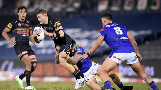 Penrith hooker Mitch Kenny is passionate about his Windsor connections and he wants to make his community proud with a big performance against Melbourne in Thursday’s grand final replay. Picture: AAP Image/Dan Himbrechts.