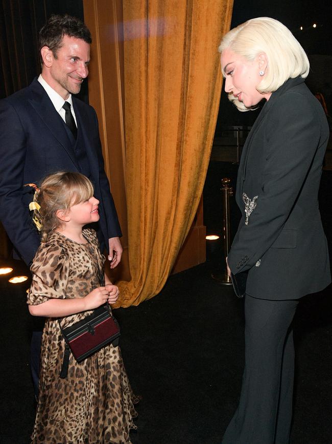 The pair was seen chatting to Lady Gaga. Picture: Charley Gallay/Getty Images for Netflix