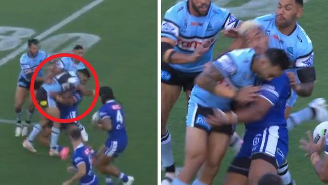 Did Nikora dodge a bullet with this hit? Photo: Fox Sports