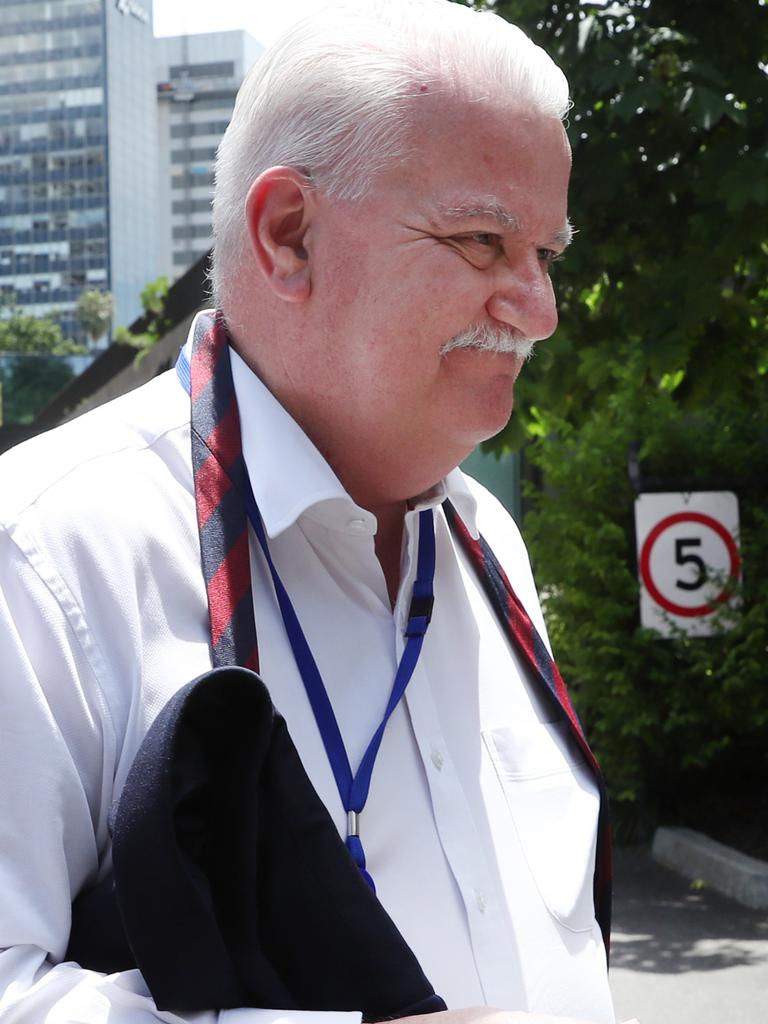 MP Rodney Barton leaves parliament after the mammoth debate. Picture: David Crosling