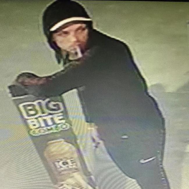 Benowa Police would like to speak to this man about the wilful damage of a Benowa service station.