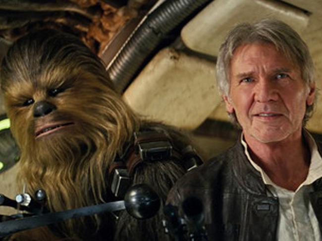 Comeback ... Chewbacca and Harrison Ford as Han Solo star in Star Wars: The Force Awakens. Picture: Film Frame/Lucasfilm via AP