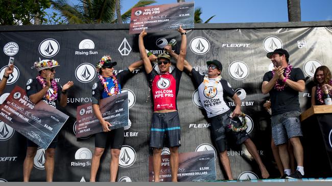 Soli Bailey crowned as the first Australian to win Volcom Pipe Pro photo by Heff/WSL