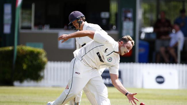 Action from the match between South Brisbane and Ipswich in Fairfield. Picture: Tertius Pickard