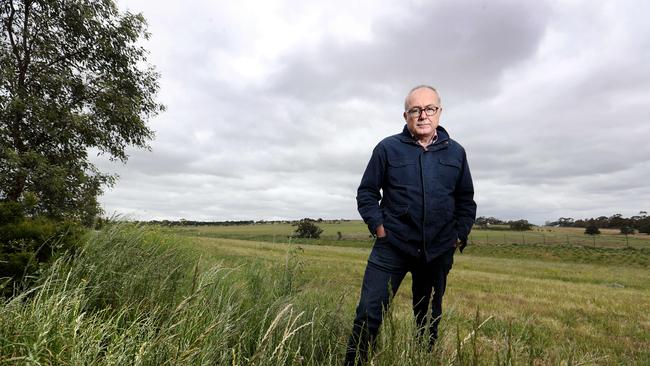 Beef analyst and trader Simon Quilty on a property in Greenvale, Victoria. Picture: David Geraghty.