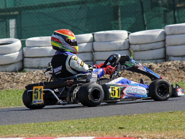 Ipswich Grammar School student Brock Plumb who is competing at the Gold Coast on Saturday as part of the V8 Supercars race. Photo: Contributed