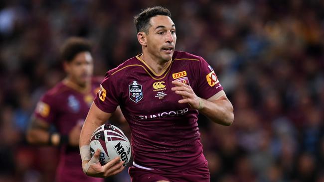 Billy Slater led Queensland with five tackle busts during Game Three last year. Picture: AAP Image/Dan Peled