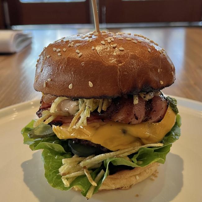 The Mayura Station wagyu beef burger costs $25. Picture: Sabine Delguste