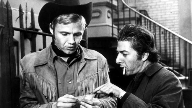 NO GONG: Jon Voight and Dustin Hoffman in Midnight Cowboy.