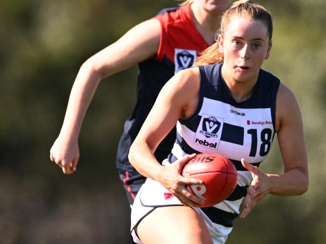 The talented midfielder only had 18 AFLW matches across three seasons and played more regularly in the VFLW. Picture: Morgan Hancock/AFL Photos/Getty Images