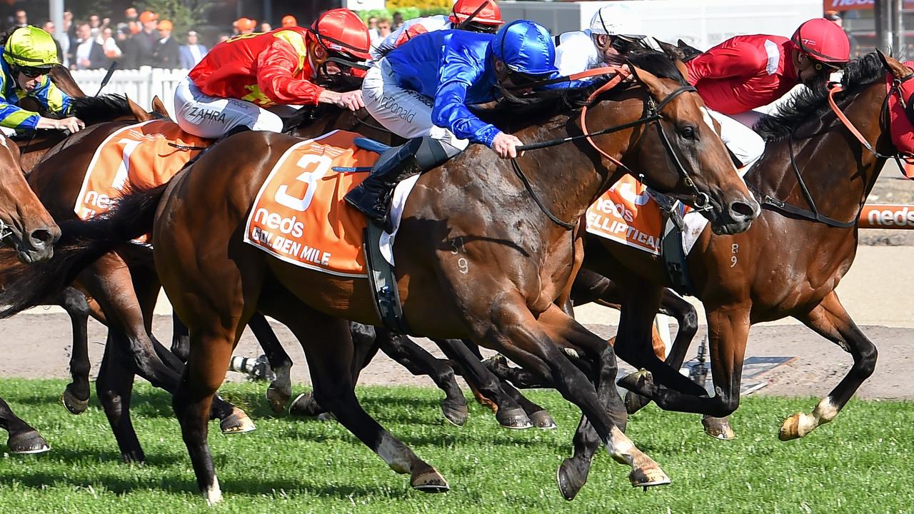 Caulfield Guineas winner Golden Mile is the class horse in the Callander-Presnell at Randwick. Picture: Getty Images