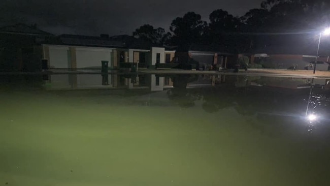 Waters rise in Bendigo after severe rainfall overnight on Sunday. Picture: Supplied