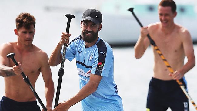 Sydney FC skipper Alex Brosque is one of 13 Sydney FC free agents. Picture: Phil Hillyard