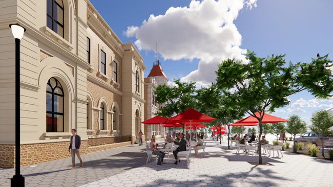 Alfresco cafe seating is proposed along Commercial Rd, Port Adelaide. Picture: supplied