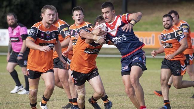Jake Speed in action for Warwick Cowboys. Picture: Nev Madsen.