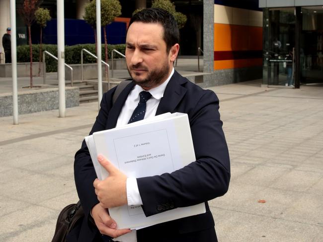 Financial Planning Association of Australia Dante De Gori leaves the Federal Court in Melbourne. Picture: AAP Image/Stefan Postles