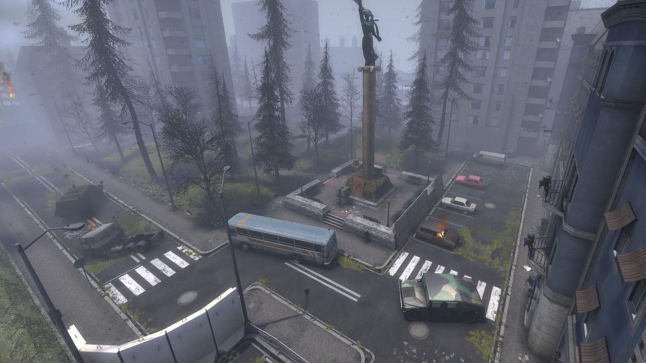 A De_voyna, a map in the video game Counter-Strike, resembles a Slavic city devastated by an invasion.