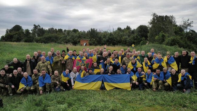 Ukrainian prisoners of war pictured earlier this month after a prisoner swap with Russia. Picture: Reuters/The Times