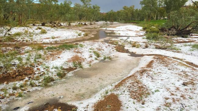 A river bed in Alice Springs where rough sleepers are known to frequent during winter 2016. PICTURE: Claire Ryan