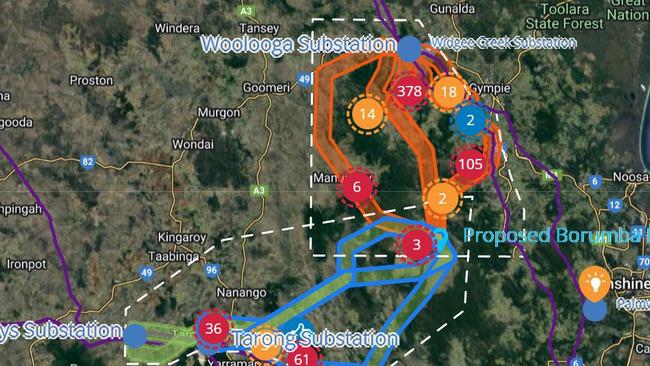 More than 500 comments have been left by Gympie region residents on powerlink's interactive online map highlighting the proposed routes for high voltage transmission lines needed to connect the planned Borumba Dam pumped hydro plant with the Woolooga substation.