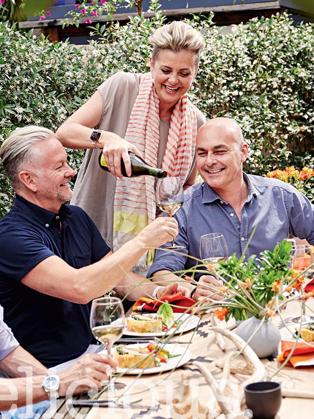 Neale and David love to entertain friends with long lunches at their home.