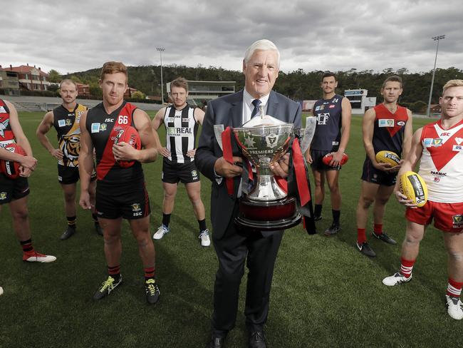 Tasmanian football great, pictured at the 2018 TSL season, is excited about the state’s new AFL club. Picture: RICHARD JUPE