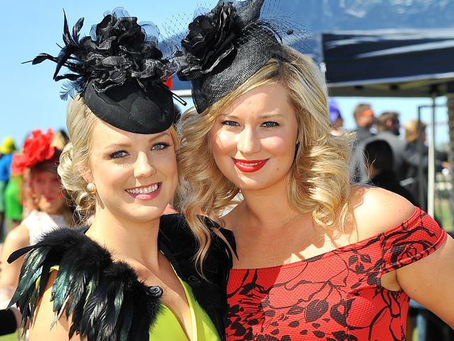 Ladies Day at Cluden Park. Brogan Petersen and Melissa Bonanno. Picture: Shae Beplate