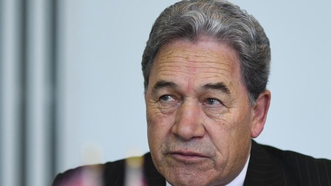 Winston Peters during a bilateral meeting with Julie Bishop. Picture: AAP.