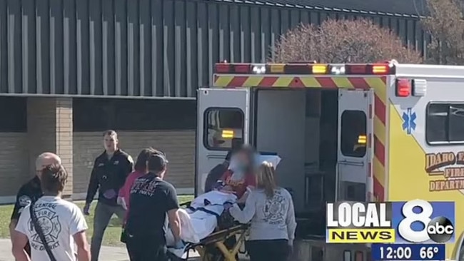 Two students and a janitor were shot in the limbs. Picture: LocalNews8