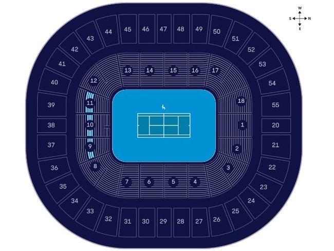 Champions Rooftop tickets get you access to these seats at Rod Laver Arena.