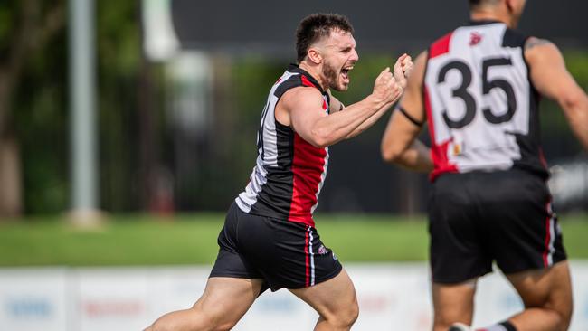 Dylan Barry in the Southern Districts vs Waratah 2023-24 NTFL men's knockout semifinal. Picture: Pema Tamang Pakhrin