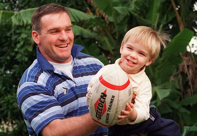 Tony Butterfield with son Isaac (2).