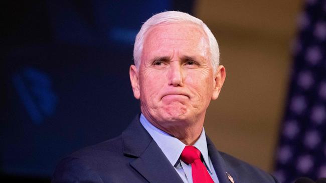 Former vice president Mike Pence is also considering a 2024 campaign. Picture: Ryan Kelly/AFP