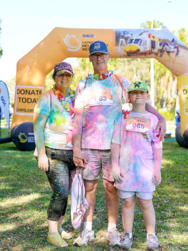 Photos from Cherryandjun Photography of the 2023 Gladstone Colour Me Capricorn fun run for the RACQ CapRescue.