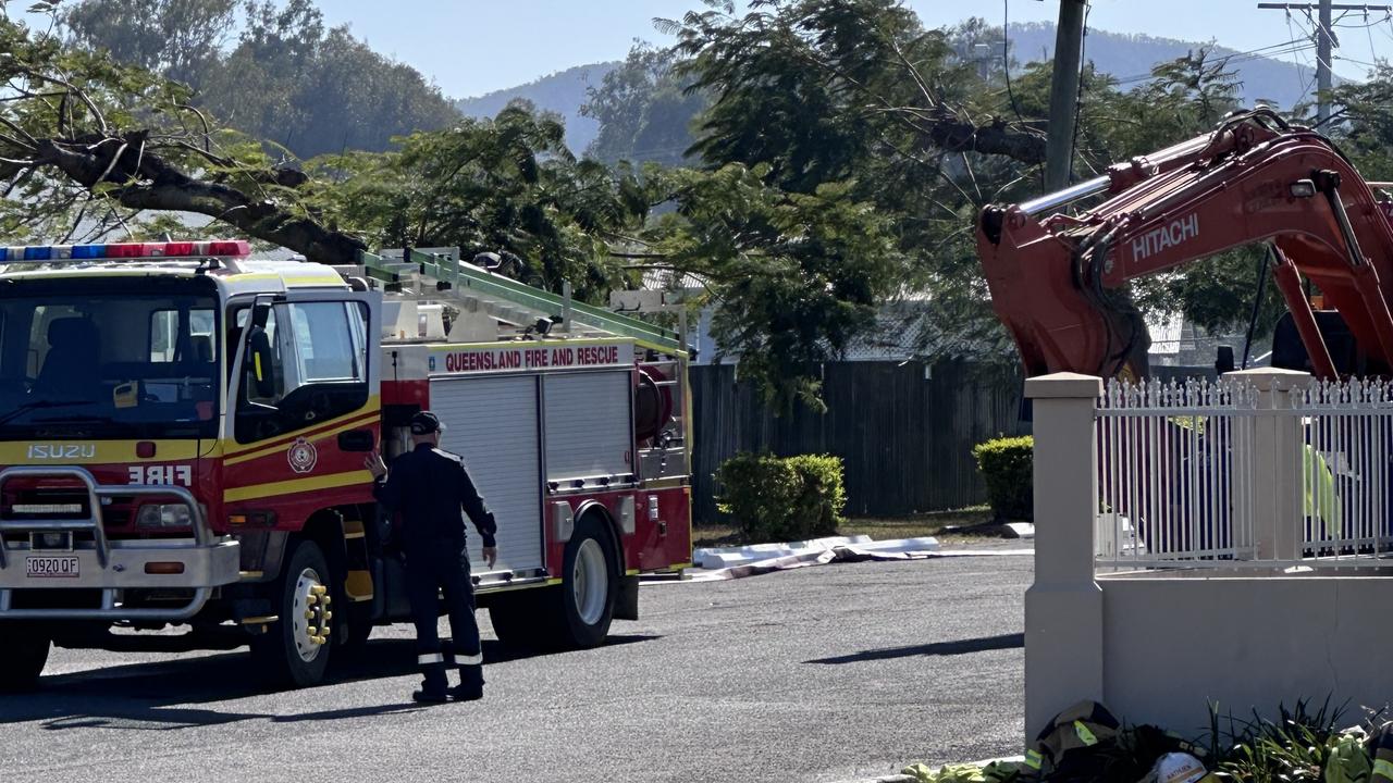 Emergency services at the scene of a fire which destroyed the Oasis Church on Glenmore Road, Park Avenue, overnight. Crews were called at 2am on August 27, 2023.