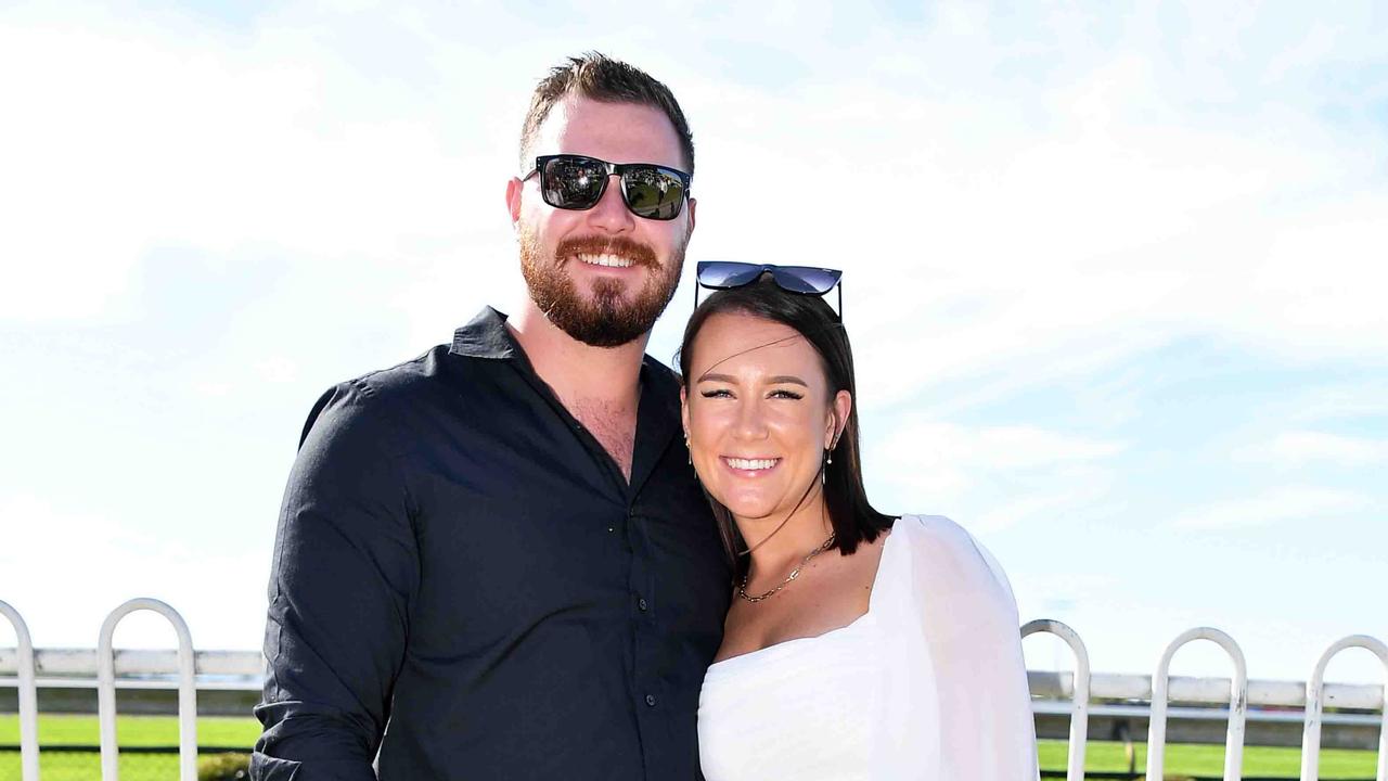 Seth Johnson and Megan Lisett at Coast to Coast Raceday, Corbould Park. Picture: Patrick Woods.