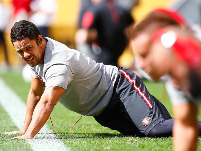 Former rugby star Jarryd Hayne clears first hurdle with 49ers; now real  work begins