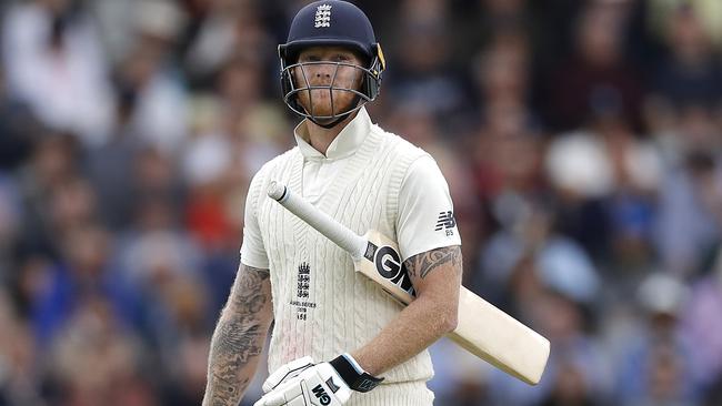 A disappointed Ben Stokes trudges off. Picture: Getty Images