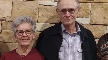 Christine Lawrence (L) with Partner John Lawrence.