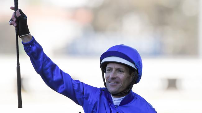 Hugh Bowman made the trip to Caulfield early. Picture: AAP Image/Simon Bullard