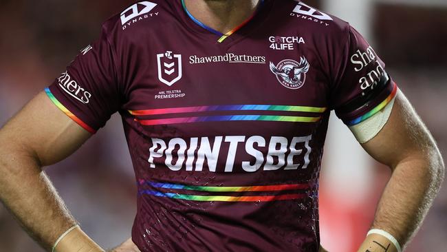 The rainbow pride jersey controversy saw several players sit out the round 20 NRL match between the Sea Eagles and the Sydney Roosters