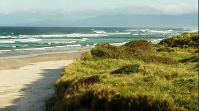 Beachfront view at 1 Ocean Beach Rd, Strahan.