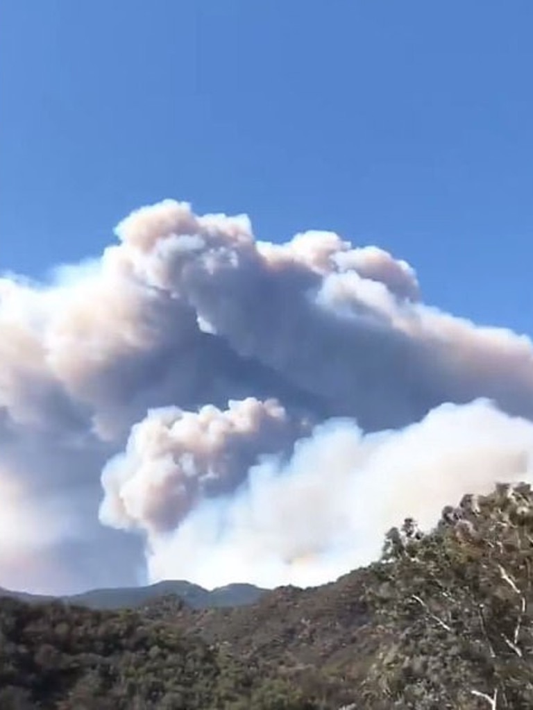 Bushfires raged continue to rage in California. Picture: Instagram