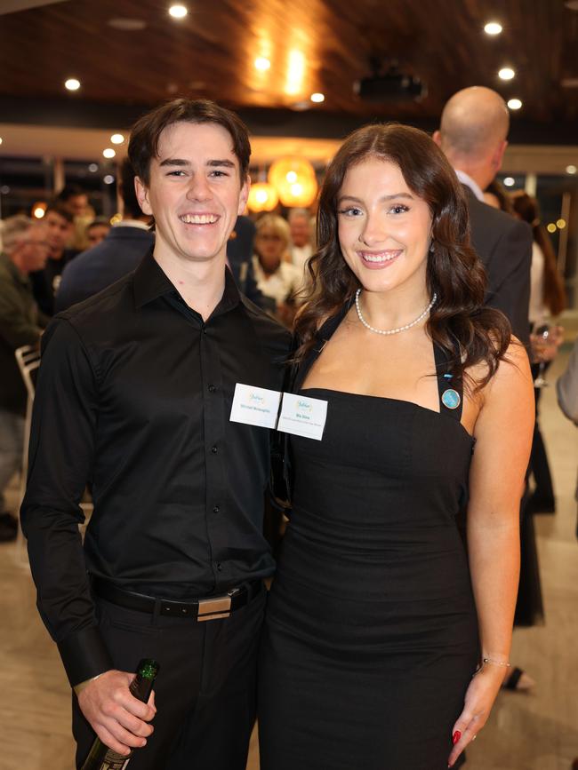 Mitchell McLaughlin and Mia Sims at the Gold Coast Australian of the Year Awards 2025 at Sky Point for Gold Coast at Large. Picture, Portia Large.